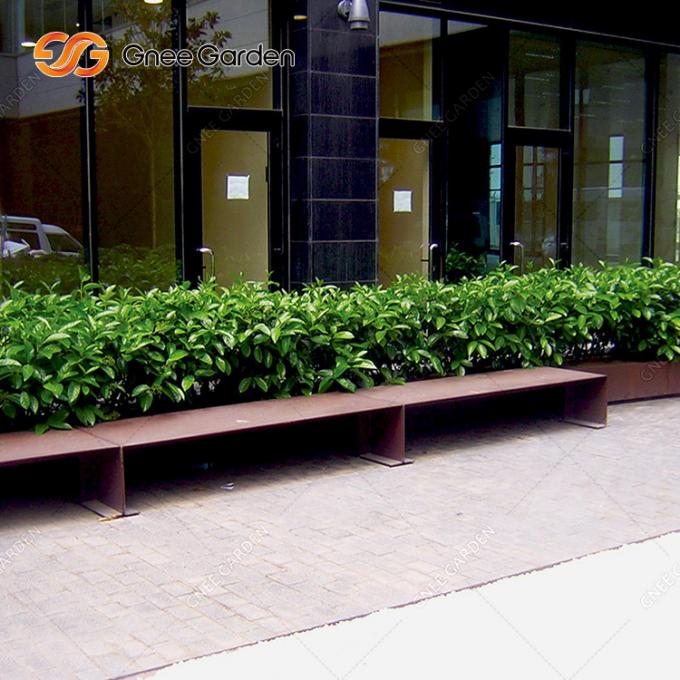 Mobilier métallique extérieur de banc moderne de Corten pour les espaces publics et les terrasses modernes