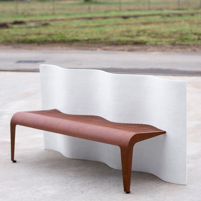 Mobilier métallique extérieur adapté aux besoins du client de Corten de jardin de banc en acier décoratif de loisirs