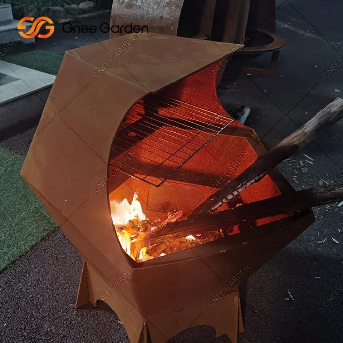 Gril en acier extérieur de Pit Barbecue Grill Bbq Brazier du feu en métal de Corten