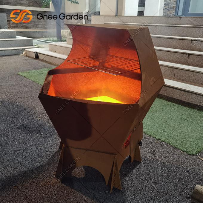 Gril en acier extérieur de Pit Barbecue Grill Bbq Brazier du feu en métal de Corten