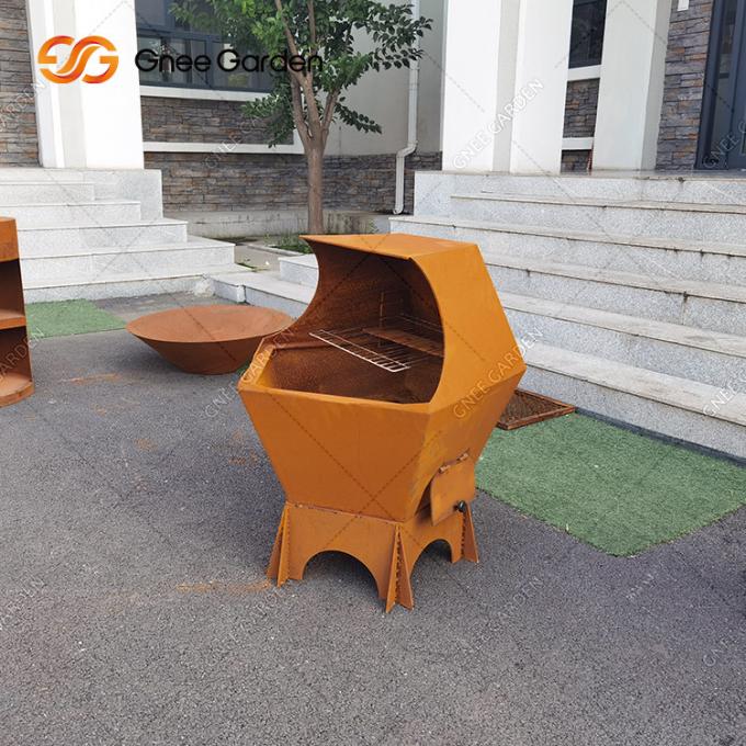 Gril en acier extérieur de Pit Barbecue Grill Bbq Brazier du feu en métal de Corten