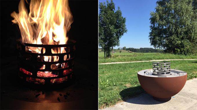 Le barbecue extérieur durable de cuisine grille le feu en acier Pit Grill de barbecue de Corten