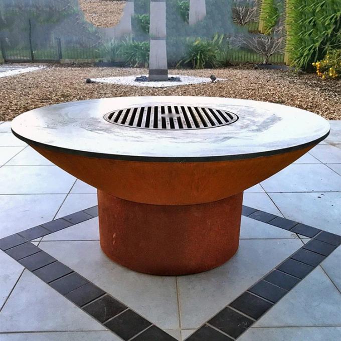 Le BARBECUE en acier de la cuisine GN-BBQ-235 Corten de jardin grille pour la cuisson extérieure