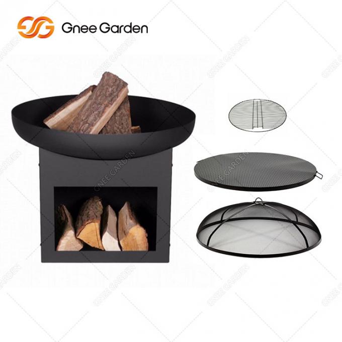 Puits extérieur adapté aux besoins du client du feu de rouille de Corten d'acier en métal de grand gril naturel de barbecue