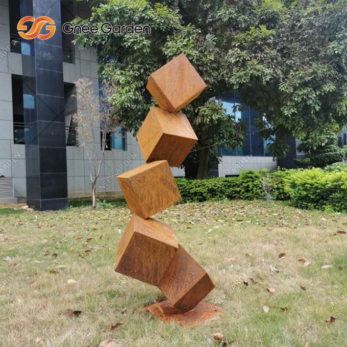 Grande sculpture de haute qualité en métal de Rusty Art Craft Corten Steel Garden