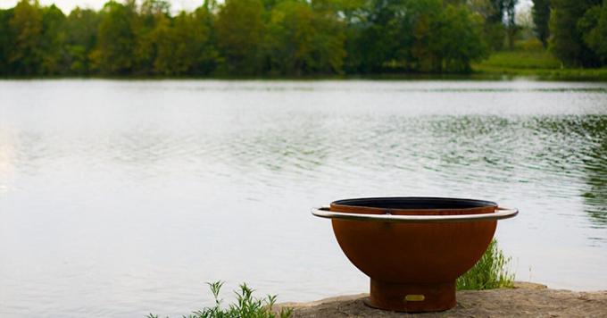 Puits en acier de expédition libres du feu de Corten de cuvette de jardin en métal portatif extérieur de cour