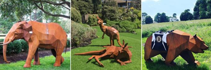 Sculpture en acier en Corten de nouvelles de conception de jardin de paysage en métal de cactus décorations de yard