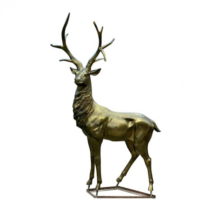 Statue grandeur nature animale de sculpture extérieure décorative en métal de jardin