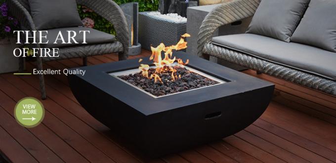 Puits en acier du feu de gaz de Corten de nouvelle de conception de feu de jardin d'arrière-cour cheminée en verre de Firepit