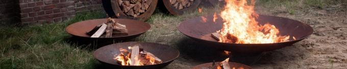 Puits en acier de cuvette de feu de Corten de grand jardin extérieur brûlant en bois lourd de rouille de patio