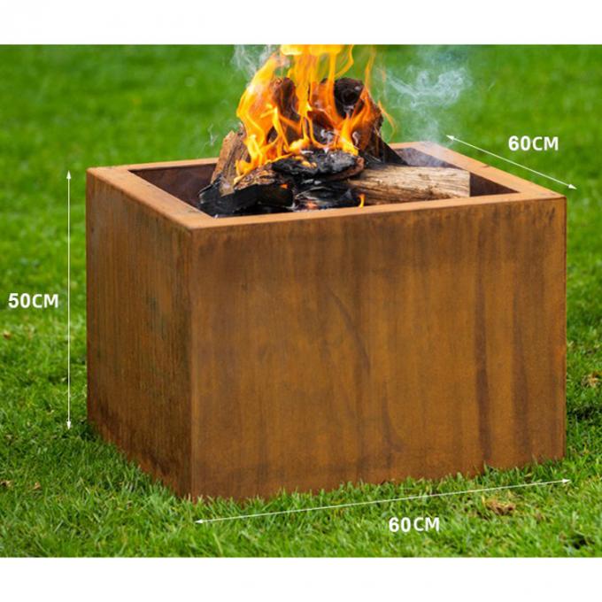 La place Taille-extérieure forment la conception moderne en acier Rusty Garden Heater Fire Pits de GN-FP-302 Corten