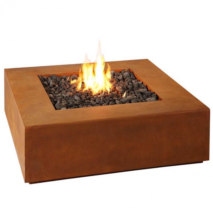 Puits extérieur en acier simple du feu de Pit Rusty Round Design Garden Decoration du feu de Corten