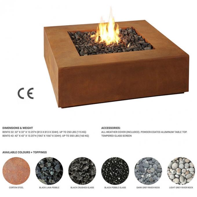 Puits extérieur en acier simple du feu de Pit Rusty Round Design Garden Decoration du feu de Corten