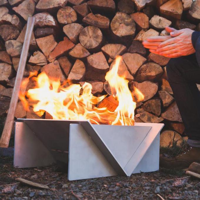 Puits rouillé naturel du feu de chauffage extérieur en acier détachable de Corten Firepit GN-FP-333
