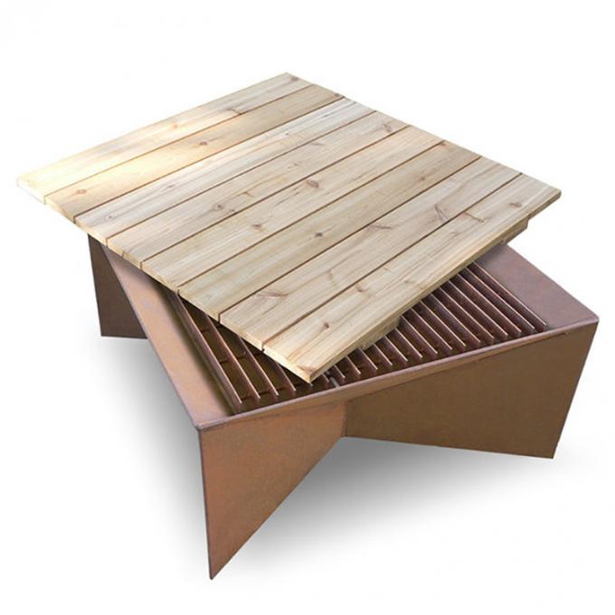 Le feu extérieur Pit Backyard Camping Garden Wood brûlant le matériel campant en acier de Corten Firepit