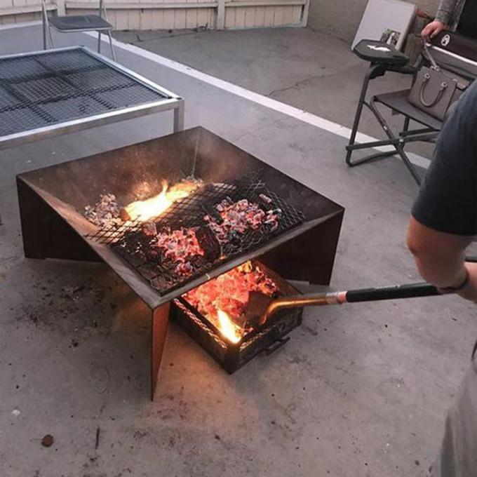 Le feu extérieur Pit Backyard Camping Garden Wood brûlant le matériel campant en acier de Corten Firepit