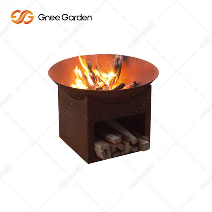 Le feu campant Pit Water Bowl de barbecue en bois de fer en métal de Firepit d'acier inoxydable de cheminée de patio portatif extérieur d'usine