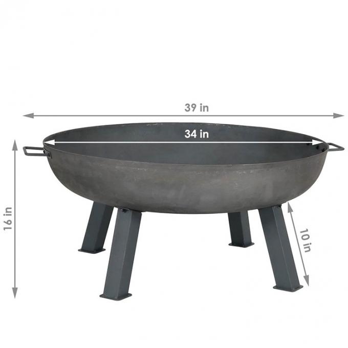 Cuvette de feu extérieure ronde en acier de Pit Morden Black Garden Corten du feu en acier