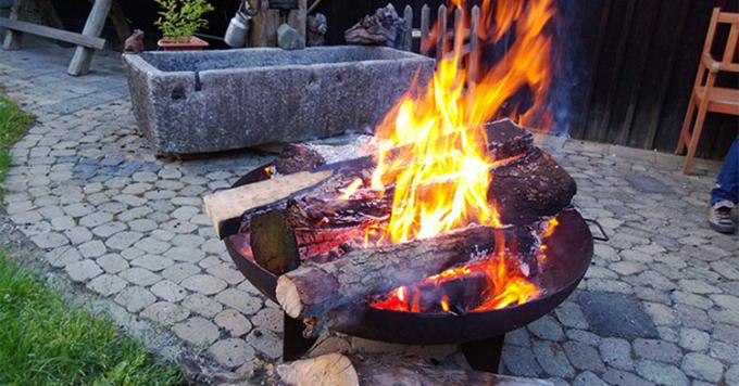 Cuvette de feu extérieure ronde en acier de Pit Morden Black Garden Corten du feu en acier