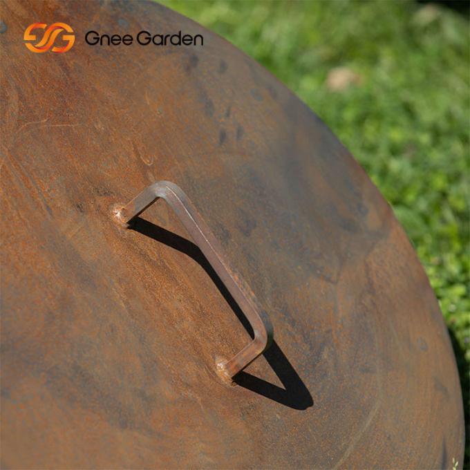 Camping extérieur portatif Heater Wood Burning Corten Steel autour du feu Pit In Outdoor Living Space
