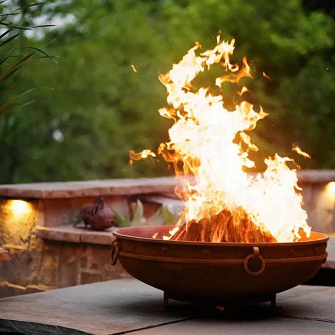  Le feu brûlant en bois en acier Pit Garden Outdoor Firepit de Corten de chauffage extérieur moderne de cheminée