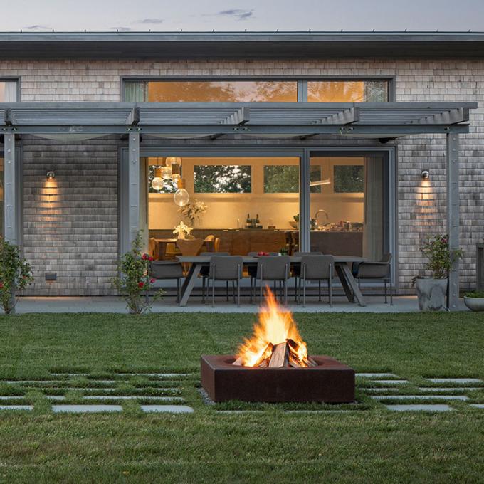 Puits en acier du feu de Corten de patio de cheminée extérieure extérieure de Heater Portable Wood Burning 60-150cm