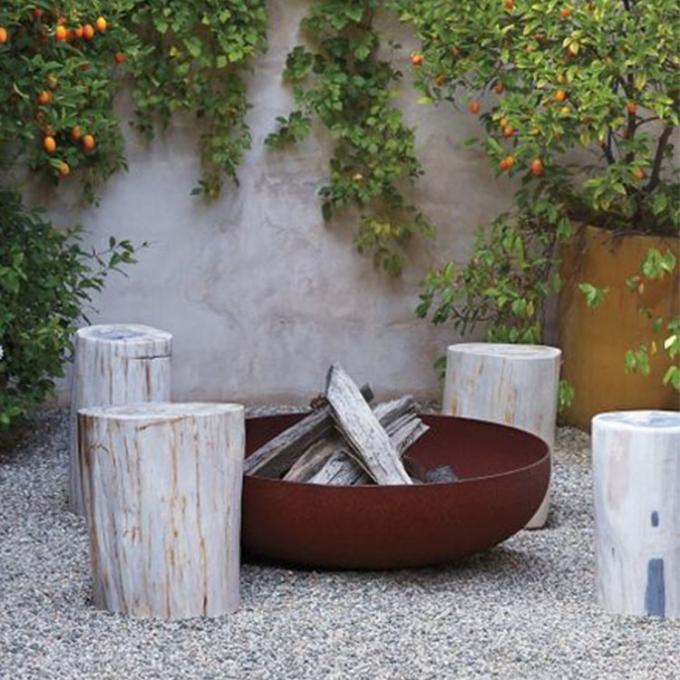 Meubles personnels Firpit de jardin ou de cour de Pit Round Rustic Look Outdoor du feu en acier extérieur de Corten grands