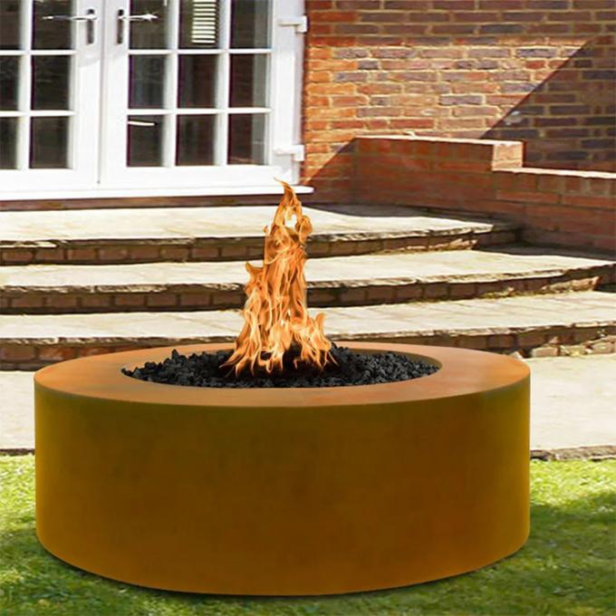 Le feu en acier Pit Camping For Outside Wood de Corten de jardin extérieur rond portatif brûlant pour extérieur et le jardin