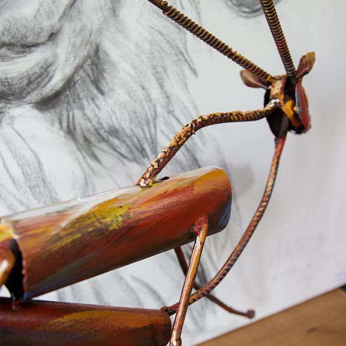 Illustration grand Art Abstract Metal Bronze Sculpture extérieur pour la décoration de jardin et d'hôtel