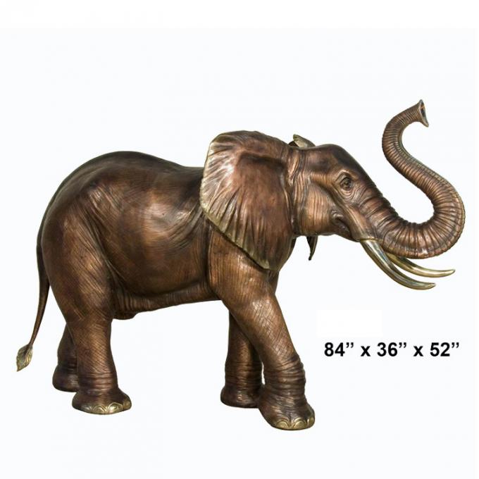 Sculpture à la maison de moulage en bronze faite sur commande en éléphant en métal de décoration de sculpture