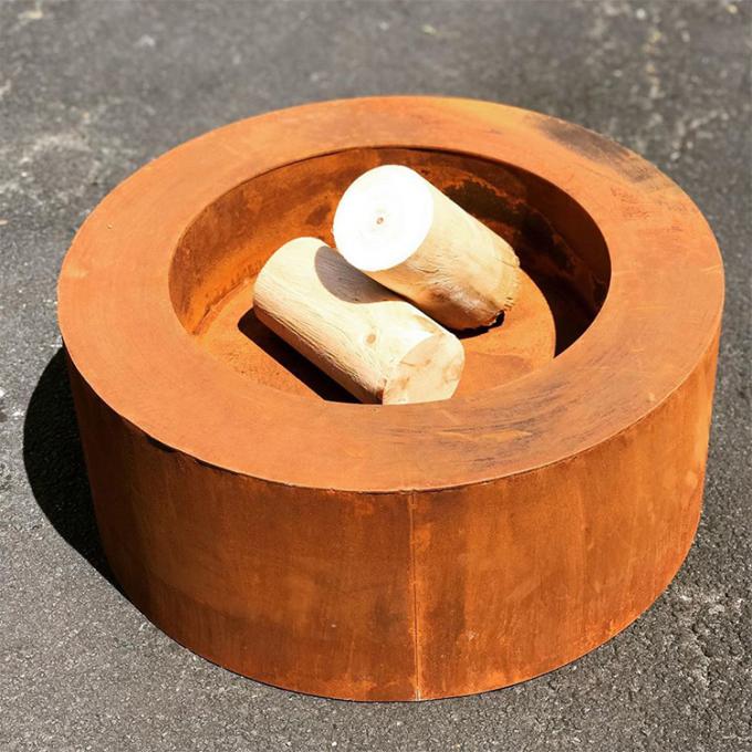 Épaisseur distinctive Heater Corten Steel Fire Pit de Rusty Metal 2mm d'acier de Corten pour le feu extérieur Pit Bowl