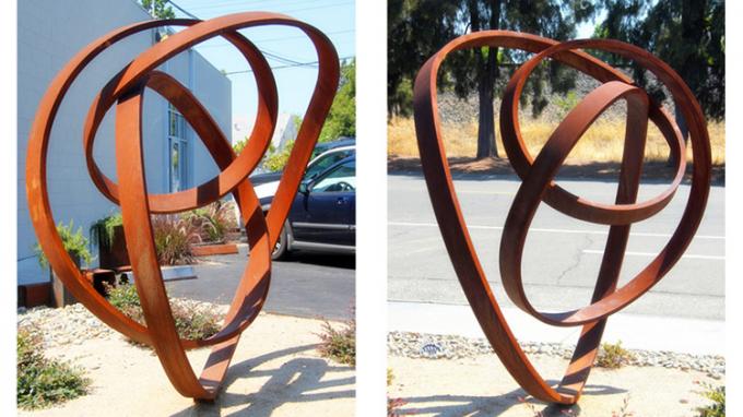 Le décor extérieur de jardin s'est rouillé paysage Art Corten Steel Sculpture en métal