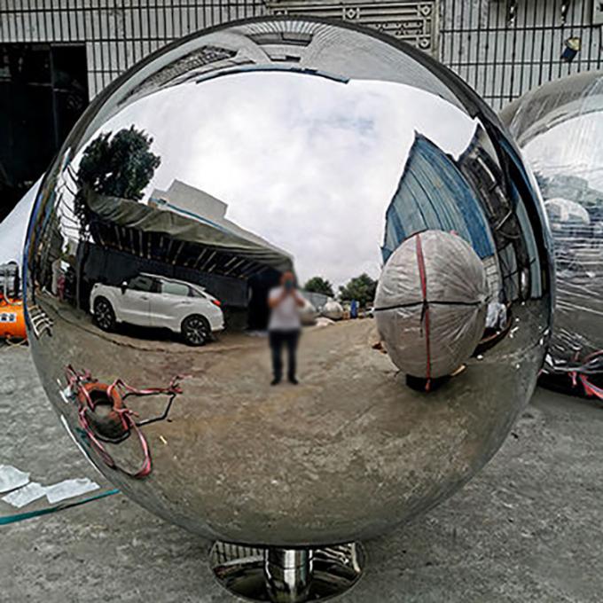 Le miroir a poli le métal contemporain Art Sphered Stainless Steel Sculptures pour extérieur