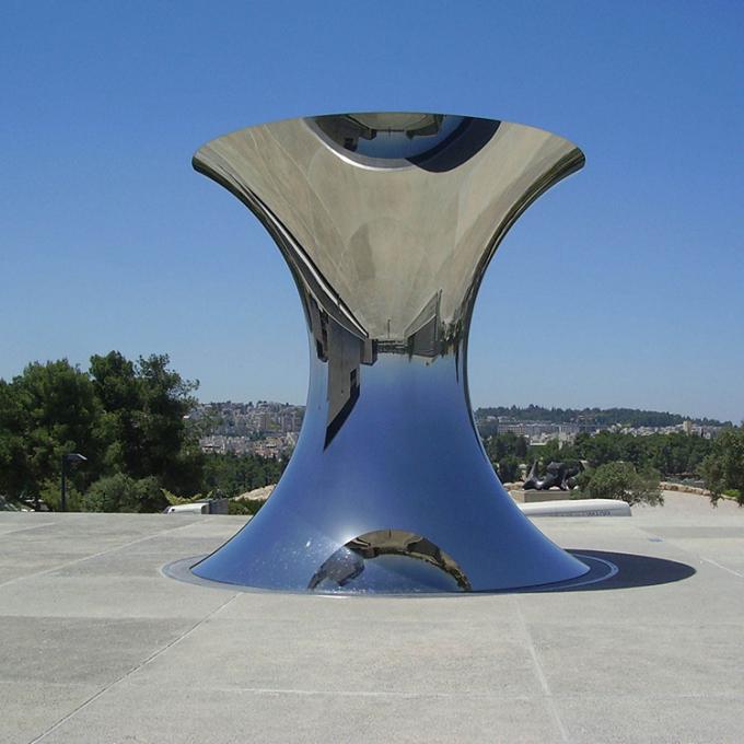 Sculpture moderne en acier inoxydable d'abrégé sur Art Mirror Polished Metal Statue