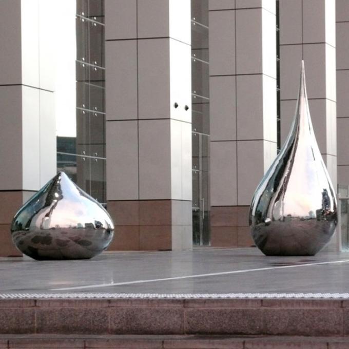 Sculpture abstraite extérieure moderne en acier inoxydable de jardin de point de repère moderne