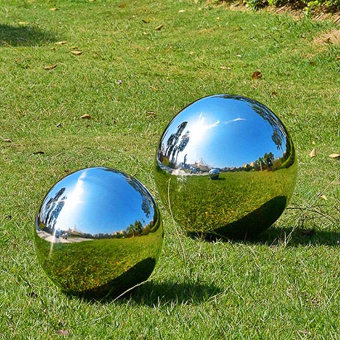 Sculpture moderne extérieure en acier inoxydable de sphère d'abrégé sur forme de boule de statue de qualité