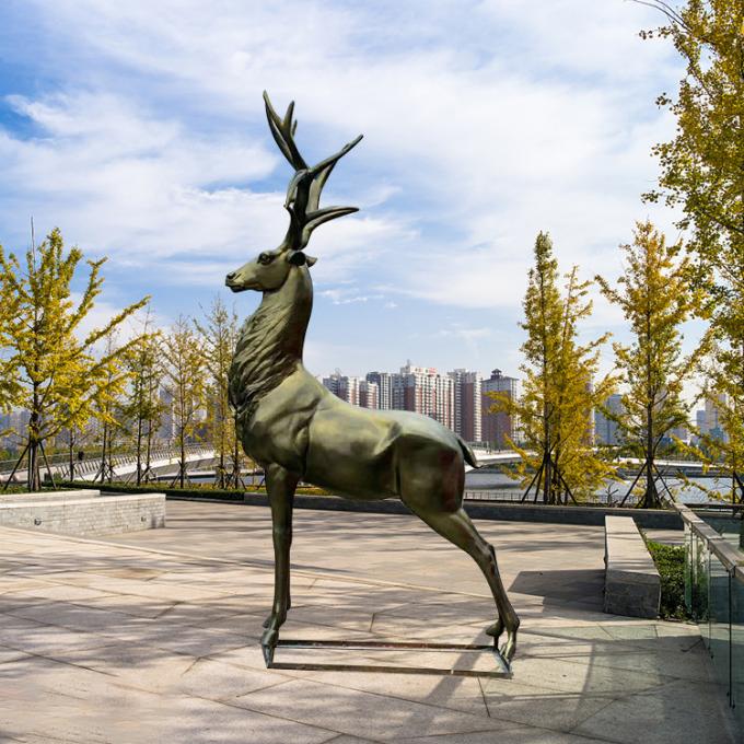 Statues en bronze d'élans de fonte grandeur nature extérieure pour la décoration de yard