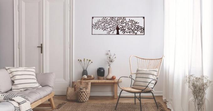 Art de mur conçu par arbre intérieur rectangulaire en métal de décoration de jardin de personnalisation