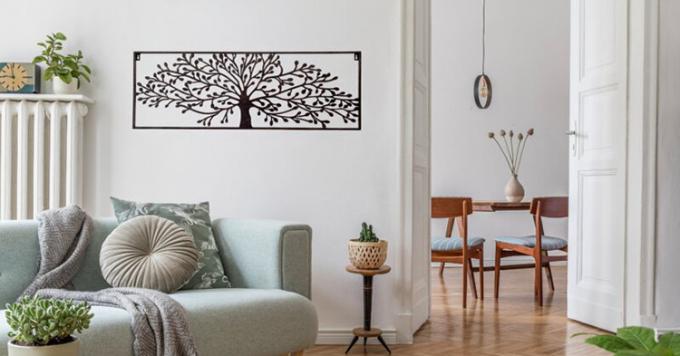 Mur rectangulaire pesé par lumière Art Decor en métal de chêne de coupe de plasma