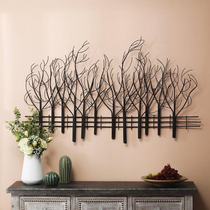 Le décor européen de mur de maison de style s'embranche art en métal pour le salon