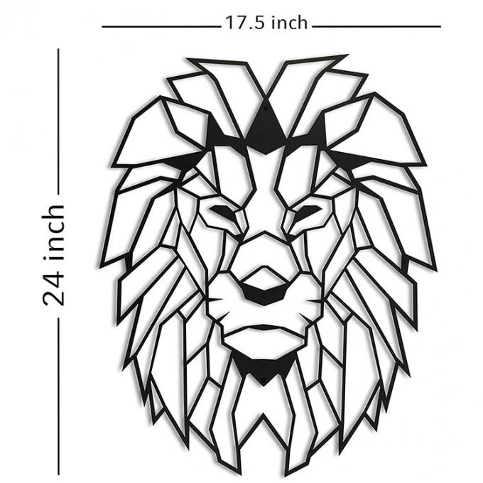 Illustration esthétique de Lion Wall Decorations Animal Metal en métal de décor de ferme de conception pour la cabine rustique